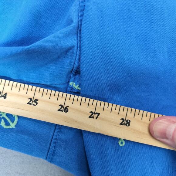 Old Navy Embroidered Anchor Crop Pants Women's 16 39x26" Blue Cotton Twill Beach - Picture 5 of 10